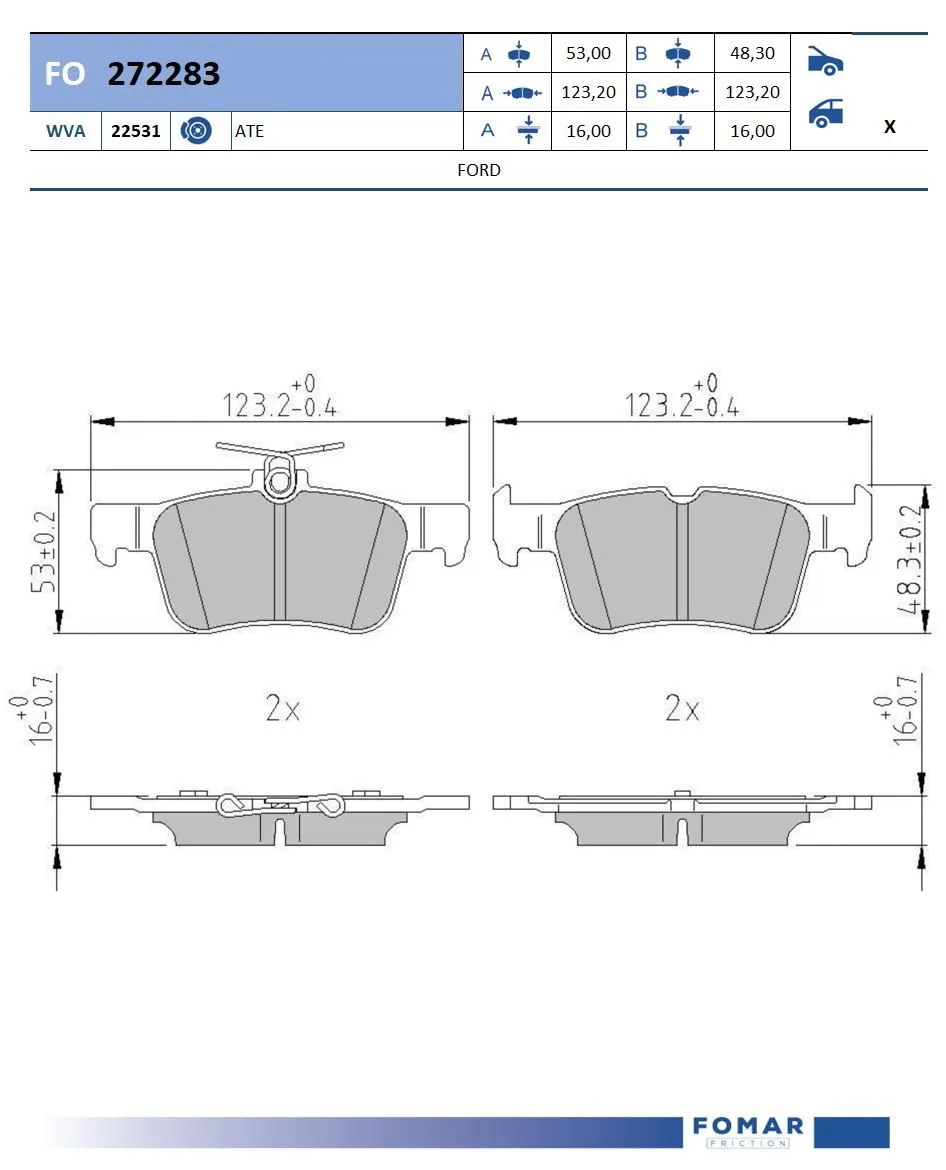 Brake Pad Set, disc brake